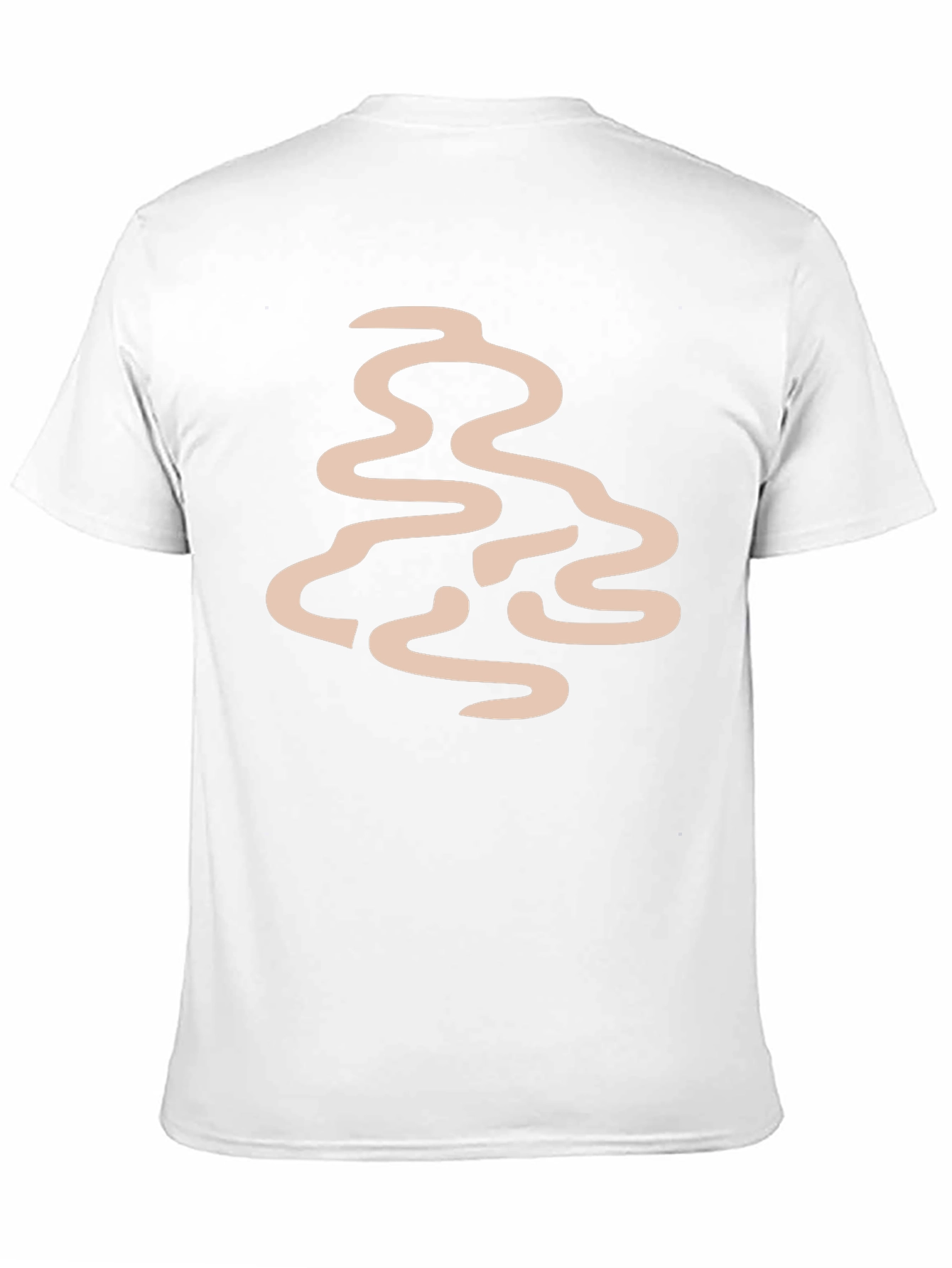 Abstract Line Art Graphic Tee - Black