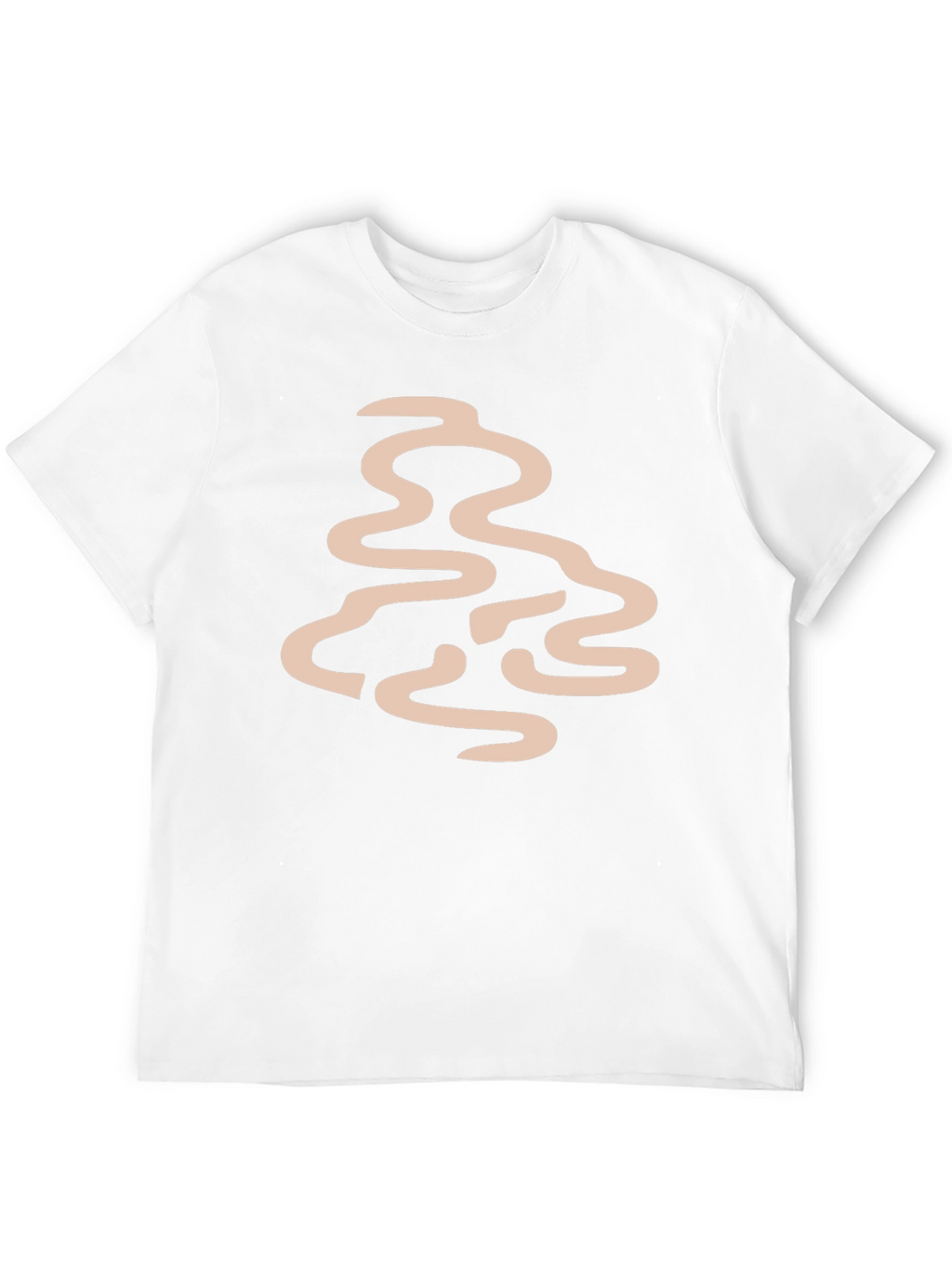 Abstract Line Art Graphic Tee - Black