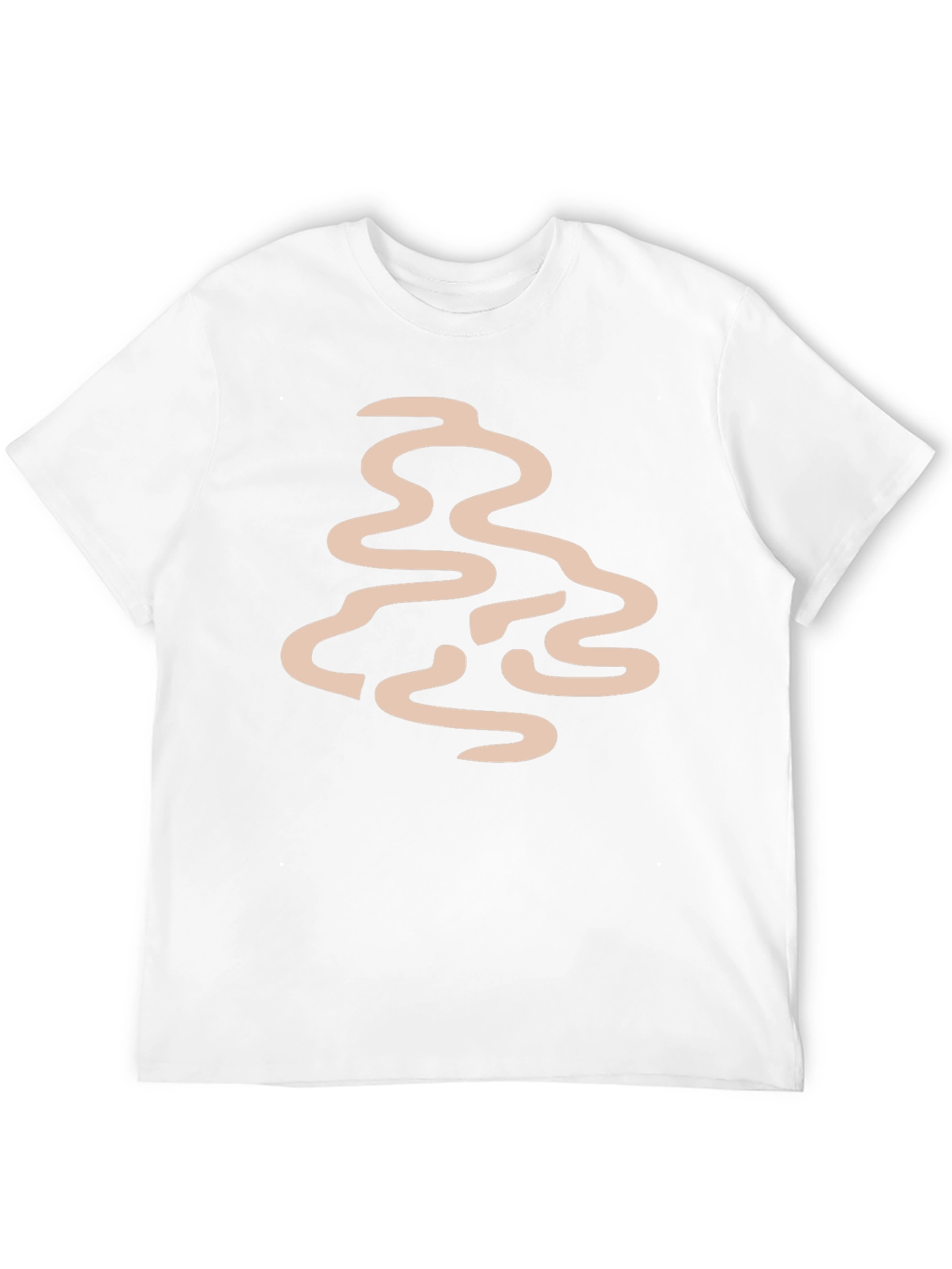 Abstract Line Art Graphic Tee - Black