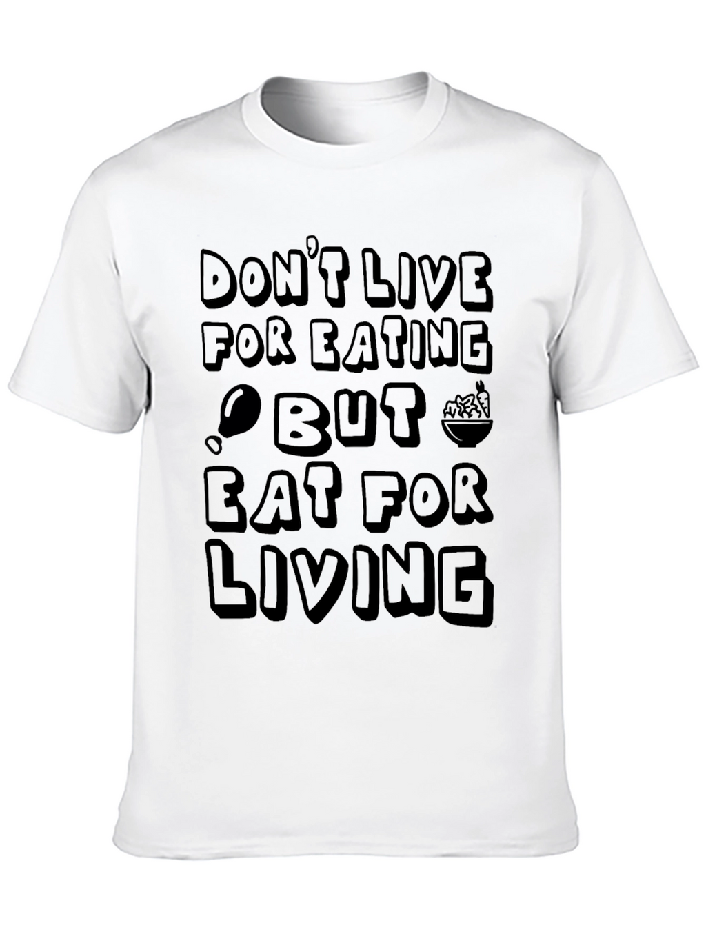 Eat For Living Graphic T-Shirt - Black