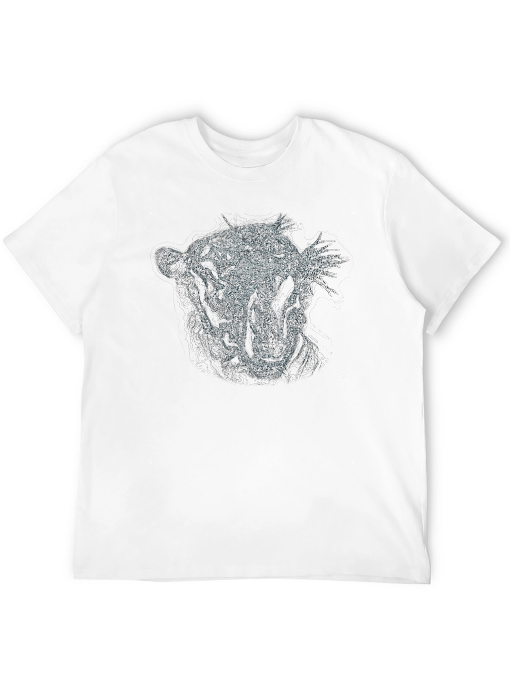 Roaring Tiger Graphic Print Black T-Shirt