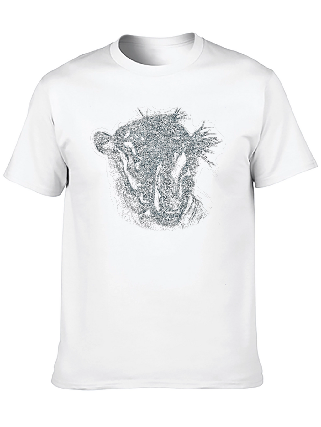 Roaring Tiger Graphic Print Black T-Shirt