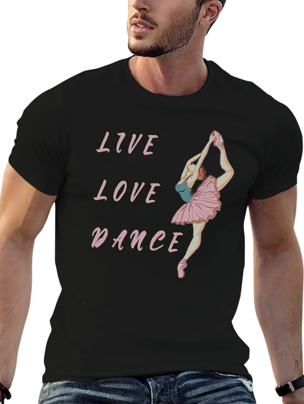 Live Love Dance Black Graphic Tee