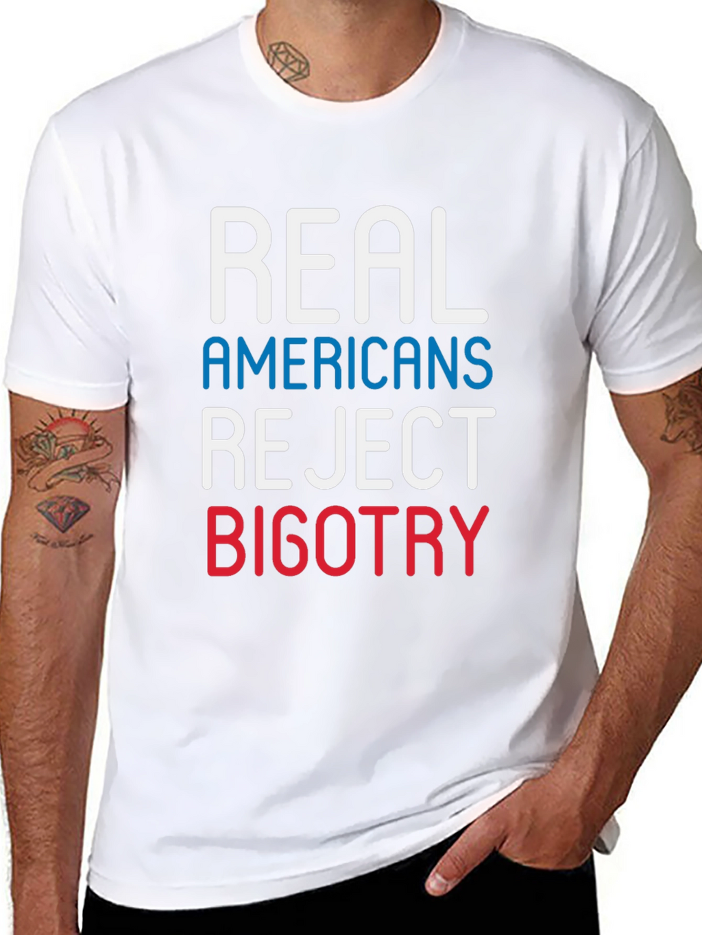 Real Americans Reject Bigotry T-Shirt