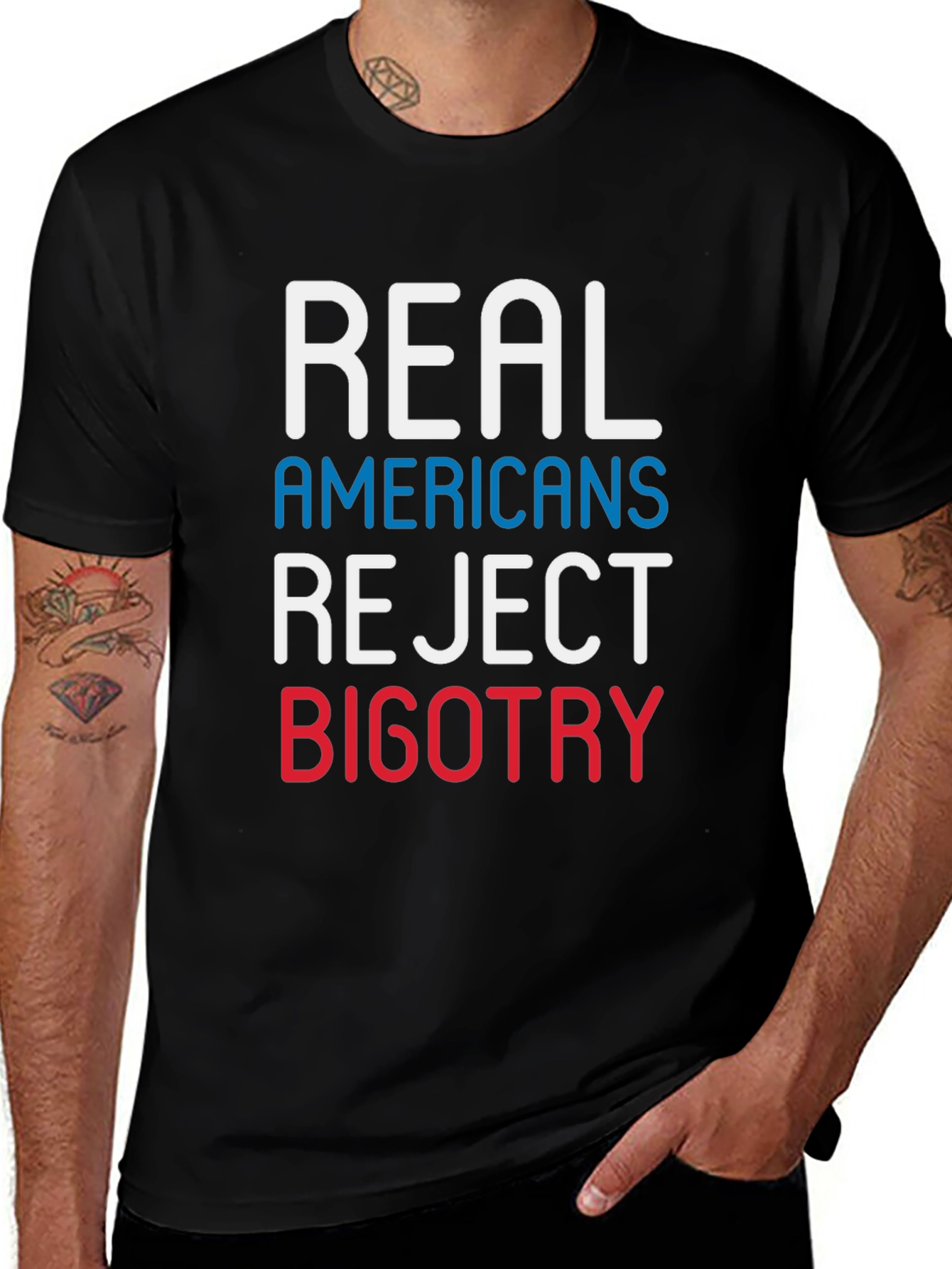 Real Americans Reject Bigotry T-Shirt