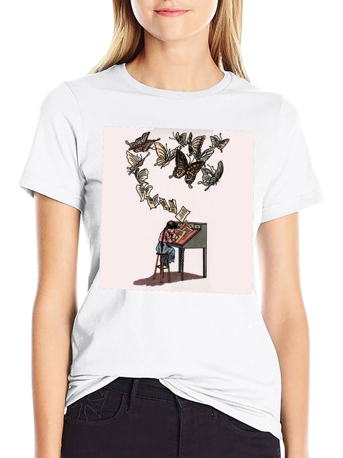 Butterfly Pages Graphic T-Shirt