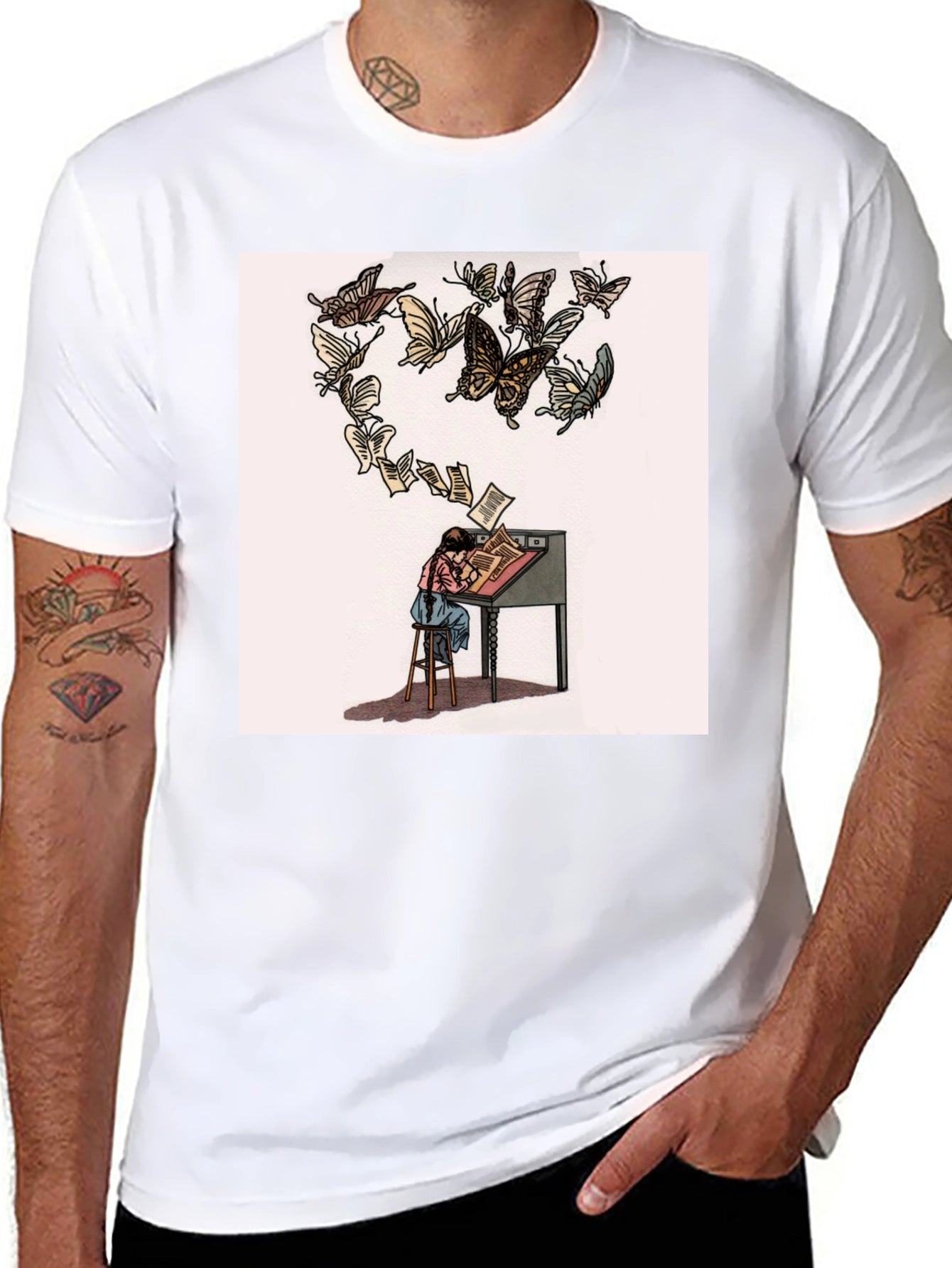 Butterfly Pages Graphic T-Shirt