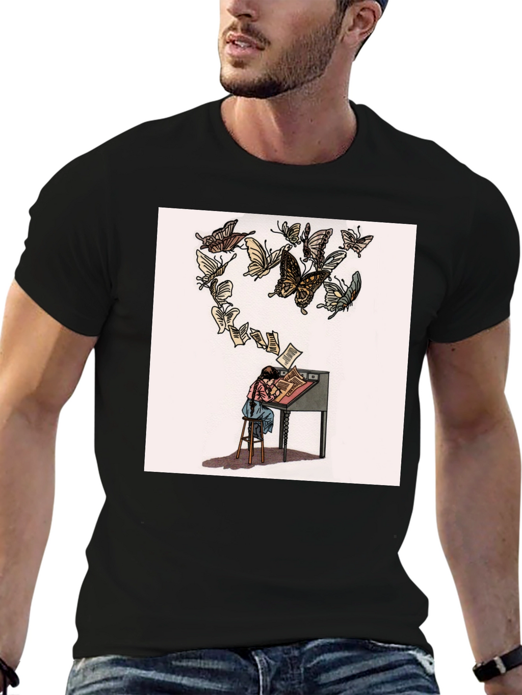Butterfly Pages Graphic T-Shirt