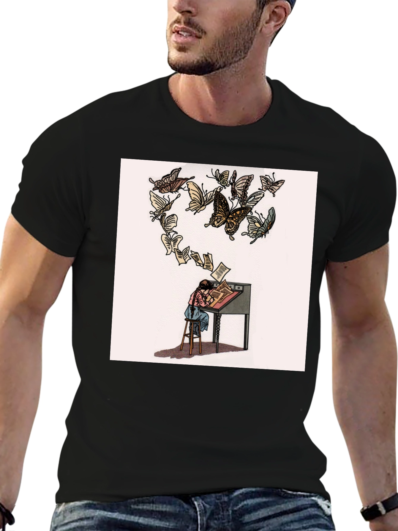 Butterfly Pages Graphic T-Shirt