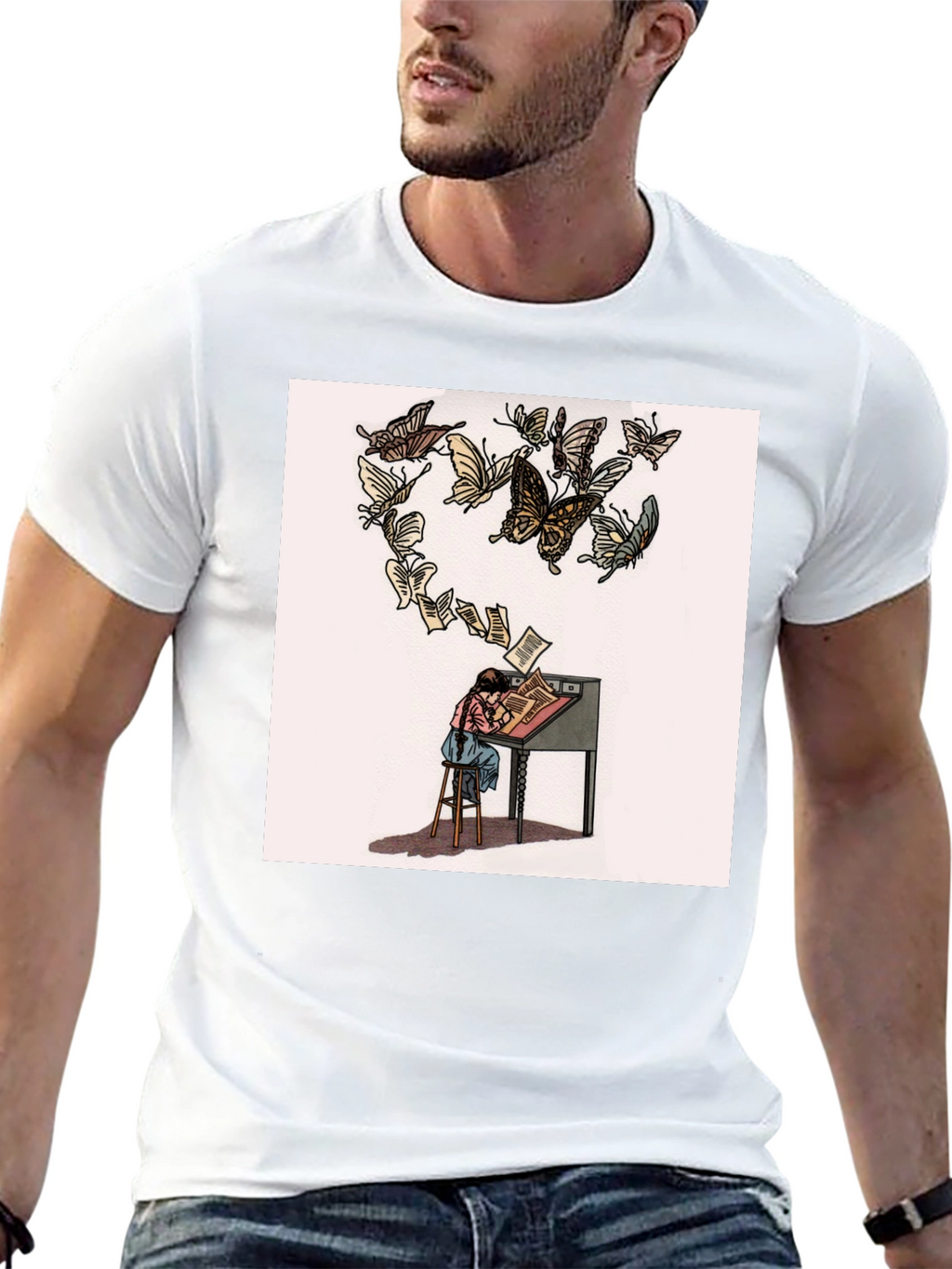 Butterfly Pages Graphic T-Shirt