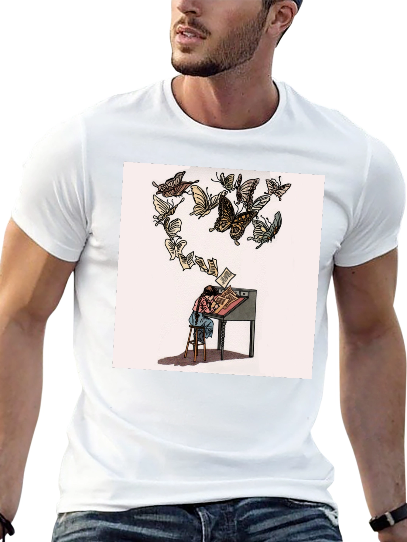 Butterfly Pages Graphic T-Shirt