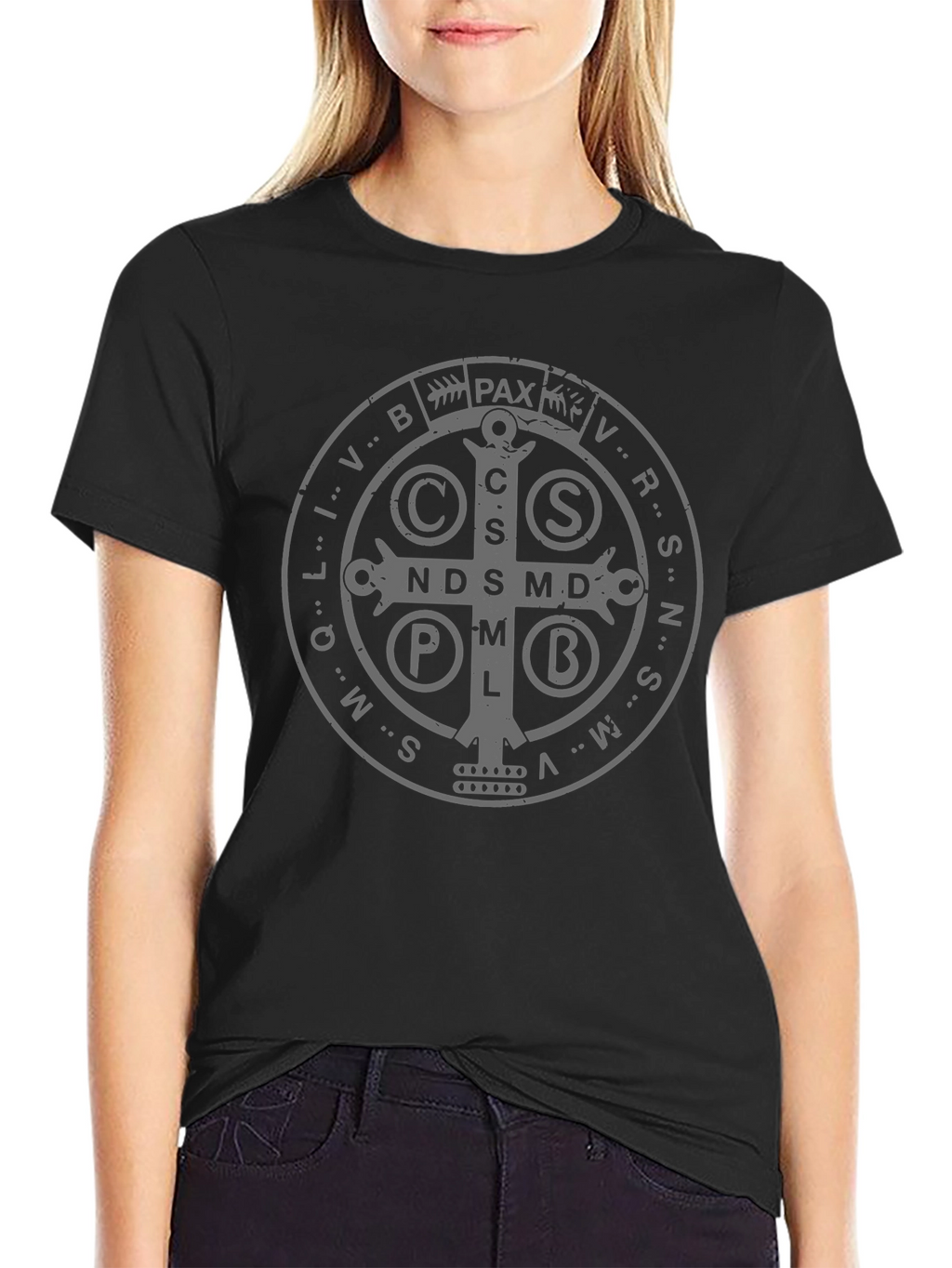 Benedictine Cross Black T-Shirt