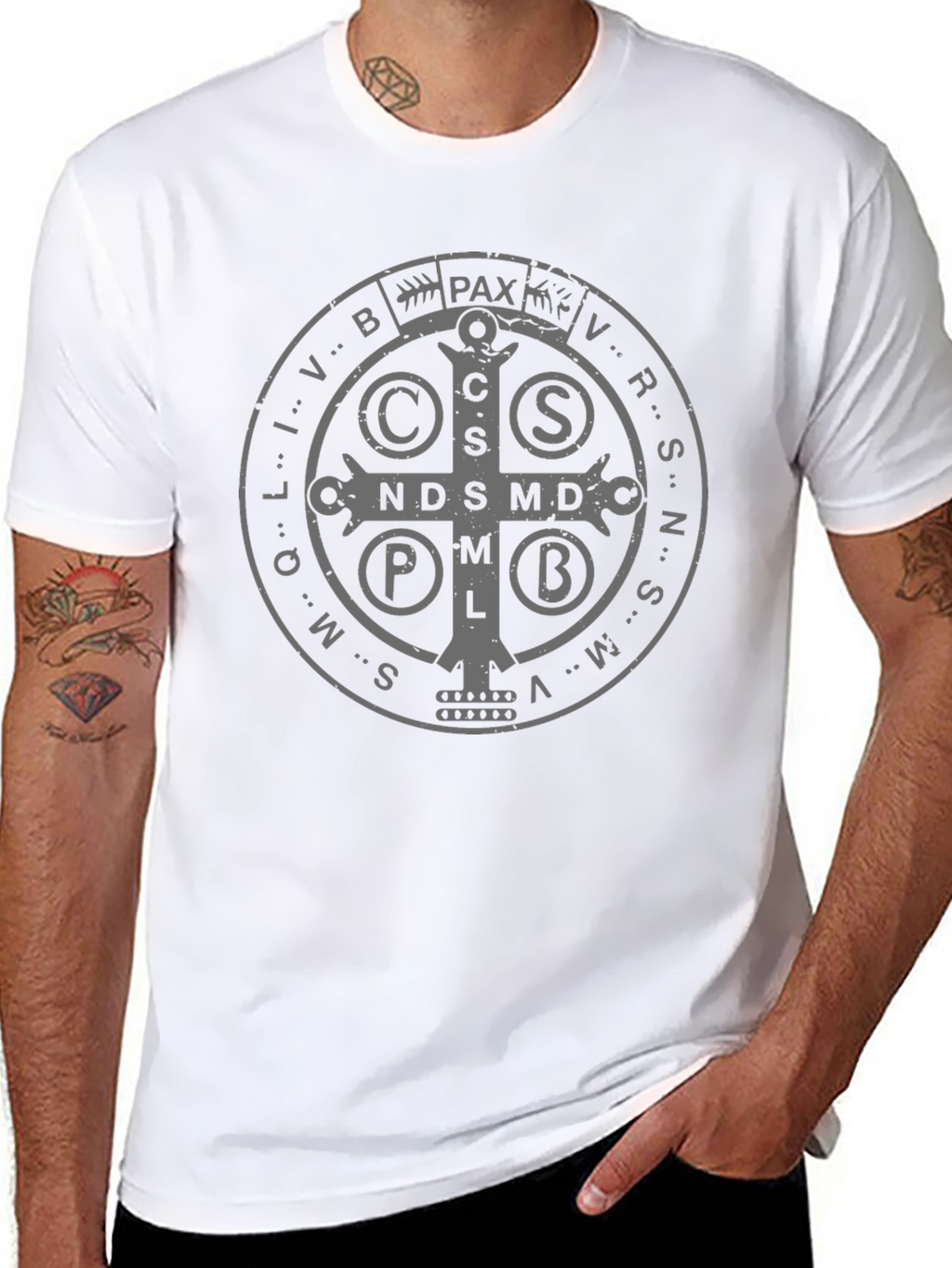 Benedictine Cross Black T-Shirt