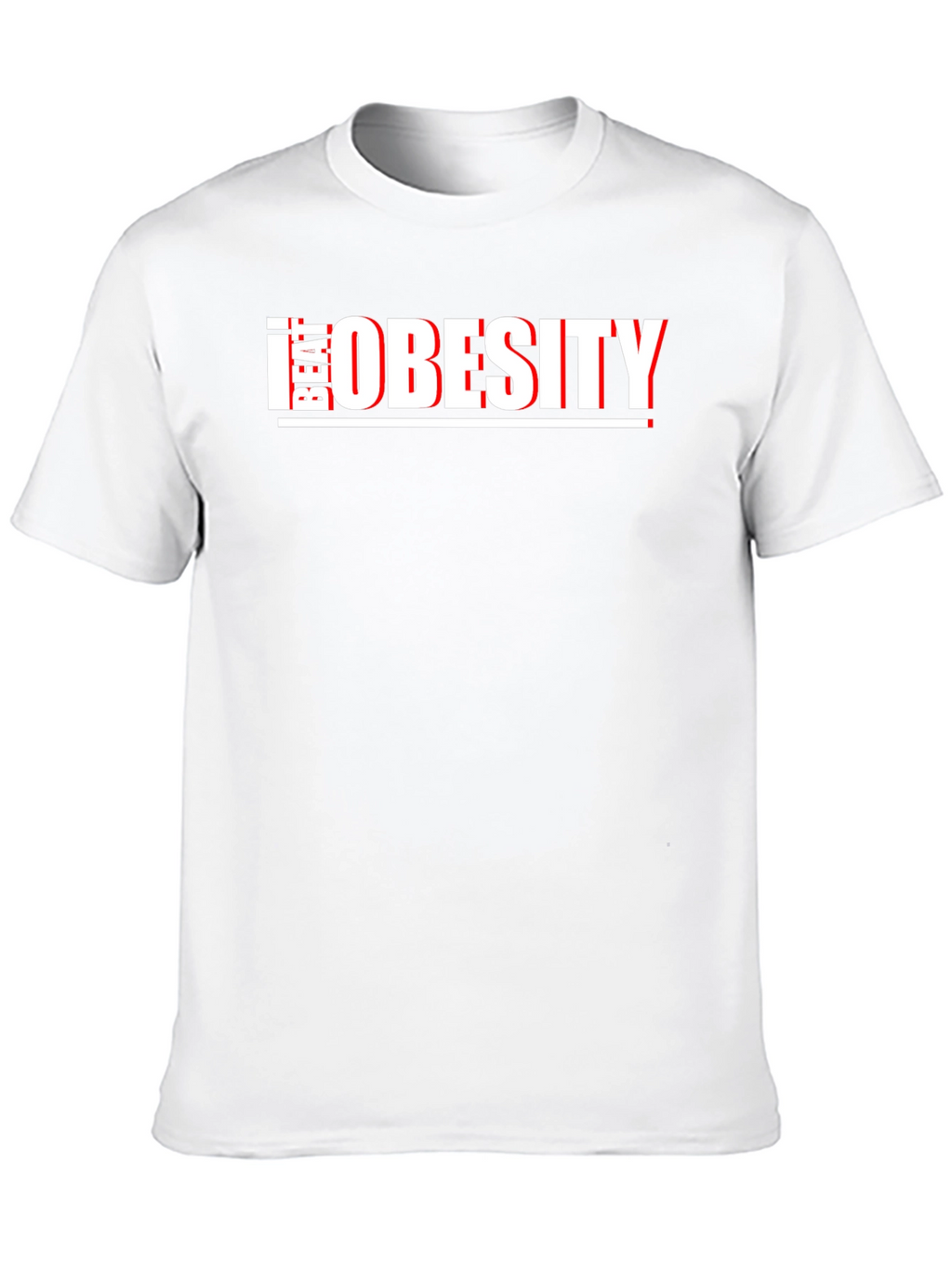Beat Obesity T-Shirt - Black Graphic Tee