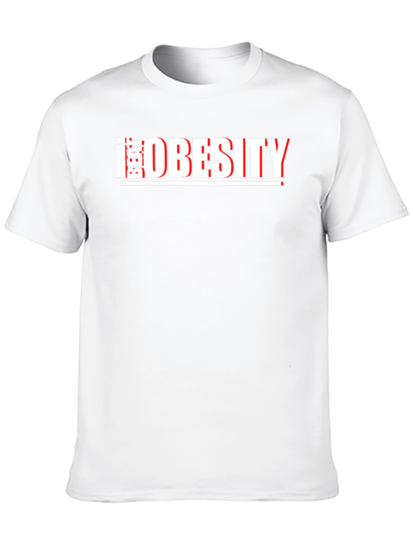 Beat Obesity T-Shirt - Black Graphic Tee
