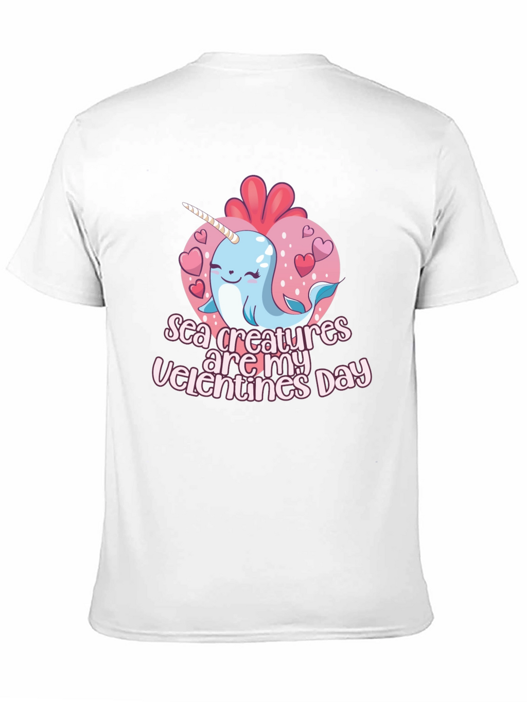 Sea Creatures Are My Valentines Day Black T-Shirt