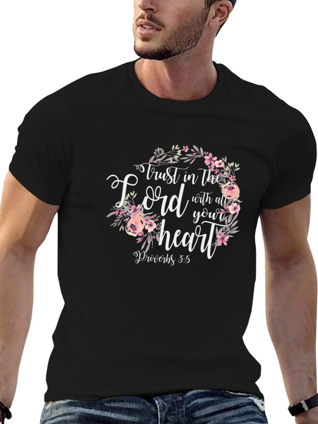 Trust in the Lord Floral Graphic T-Shirt