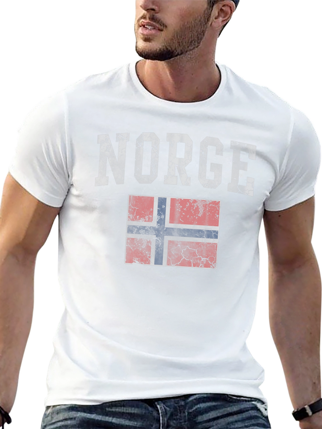 Norway Flag T-Shirt - Distressed Norge Tee