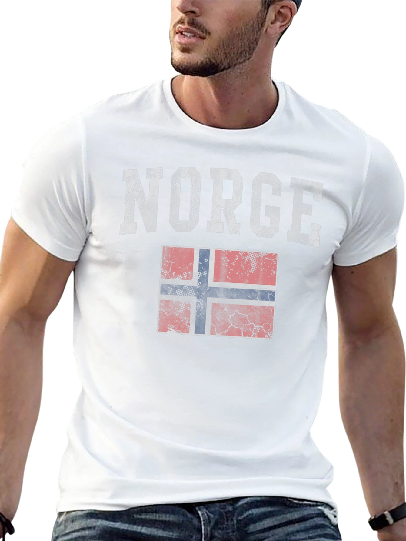 Norway Flag T-Shirt - Distressed Norge Tee