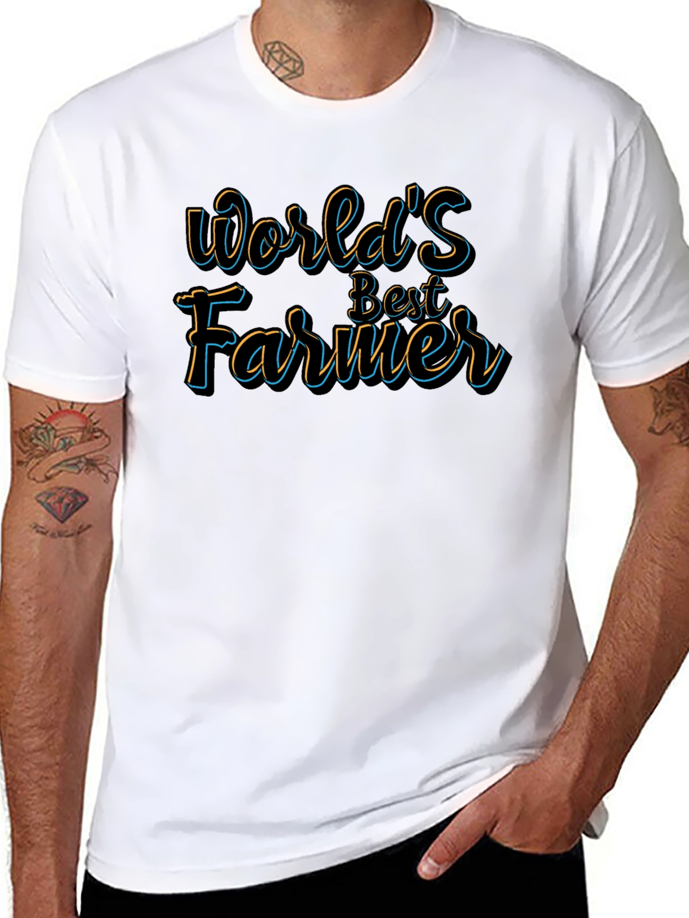 Worlds Best Farmer T-Shirt - Black