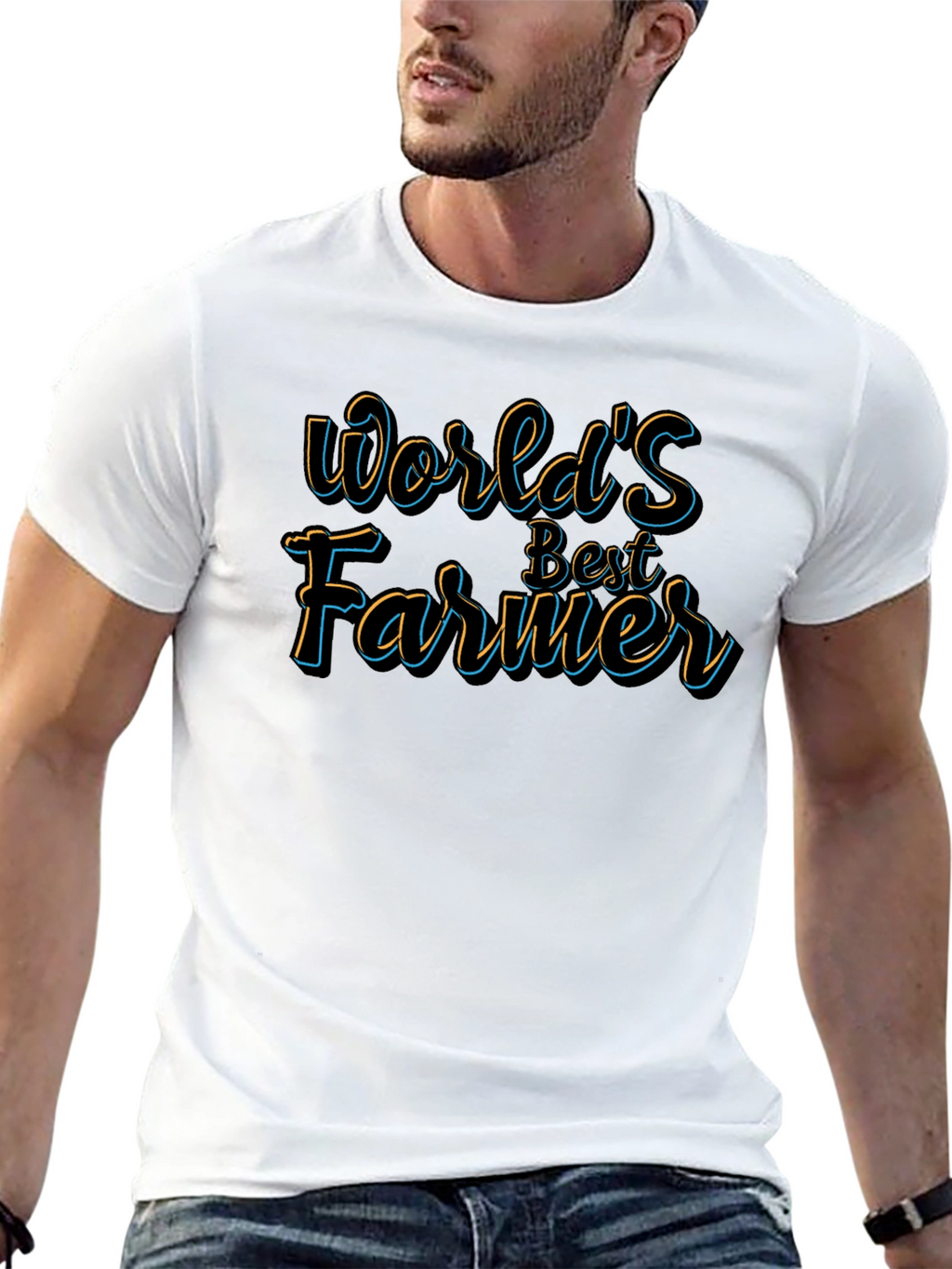 Worlds Best Farmer T-Shirt - Black
