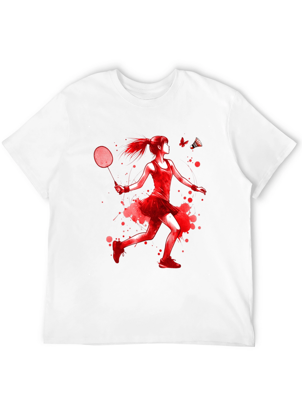 Badminton Player Graphic T-Shirt