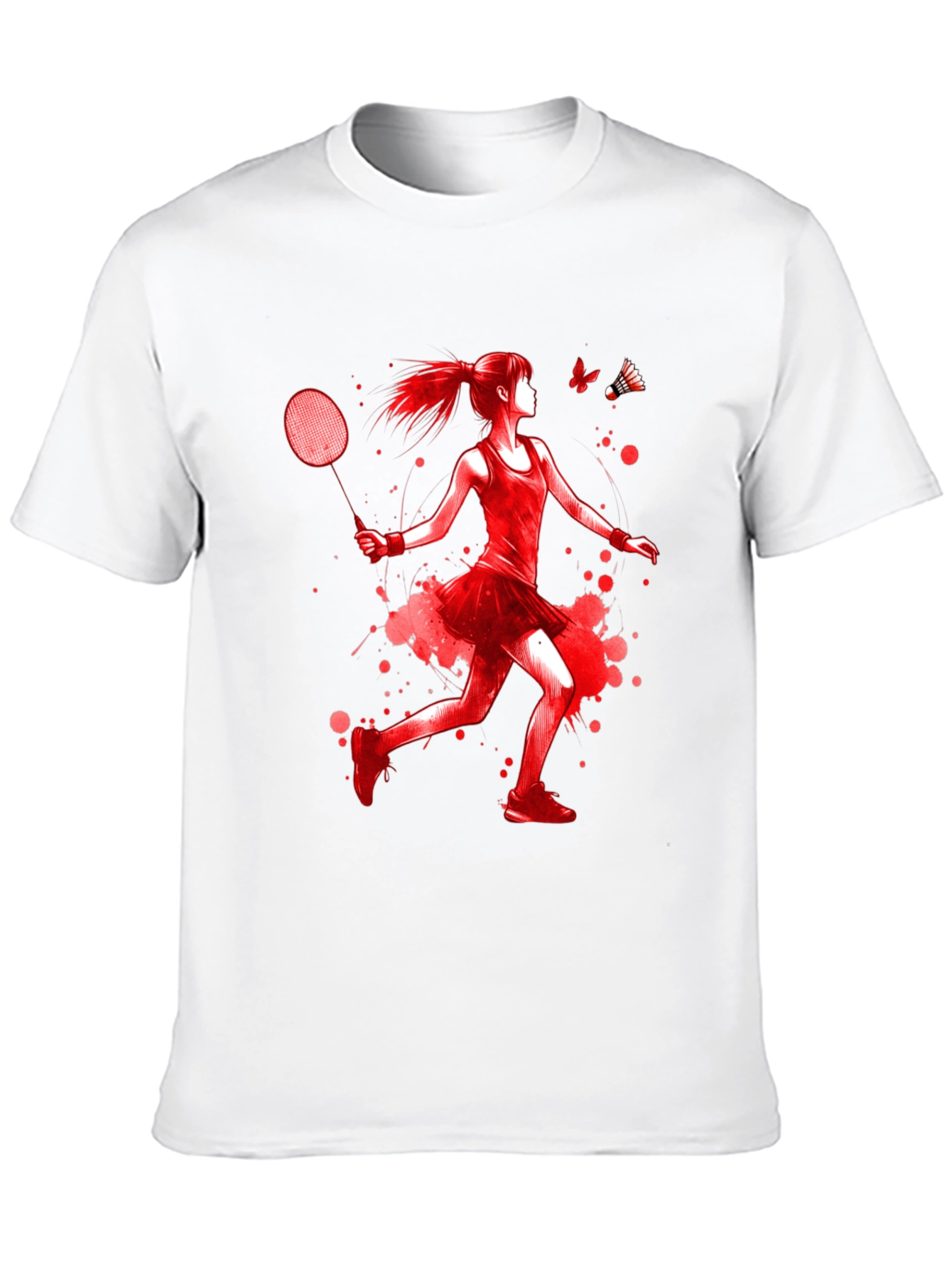 Badminton Player Graphic T-Shirt