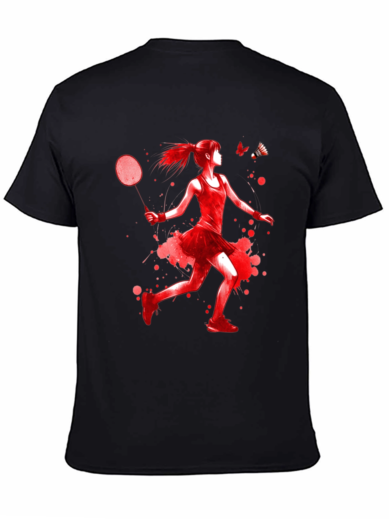 Badminton Player Graphic T-Shirt