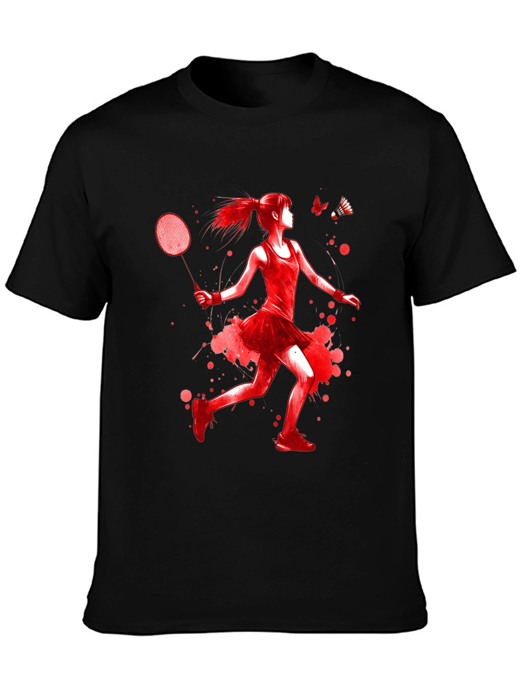 Badminton Player Graphic T-Shirt