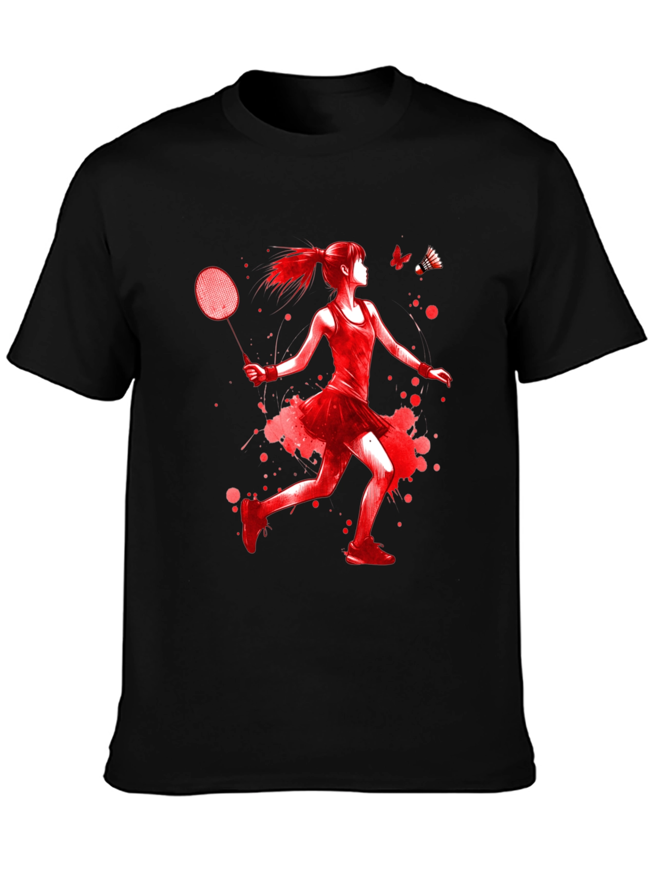 Badminton Player Graphic T-Shirt