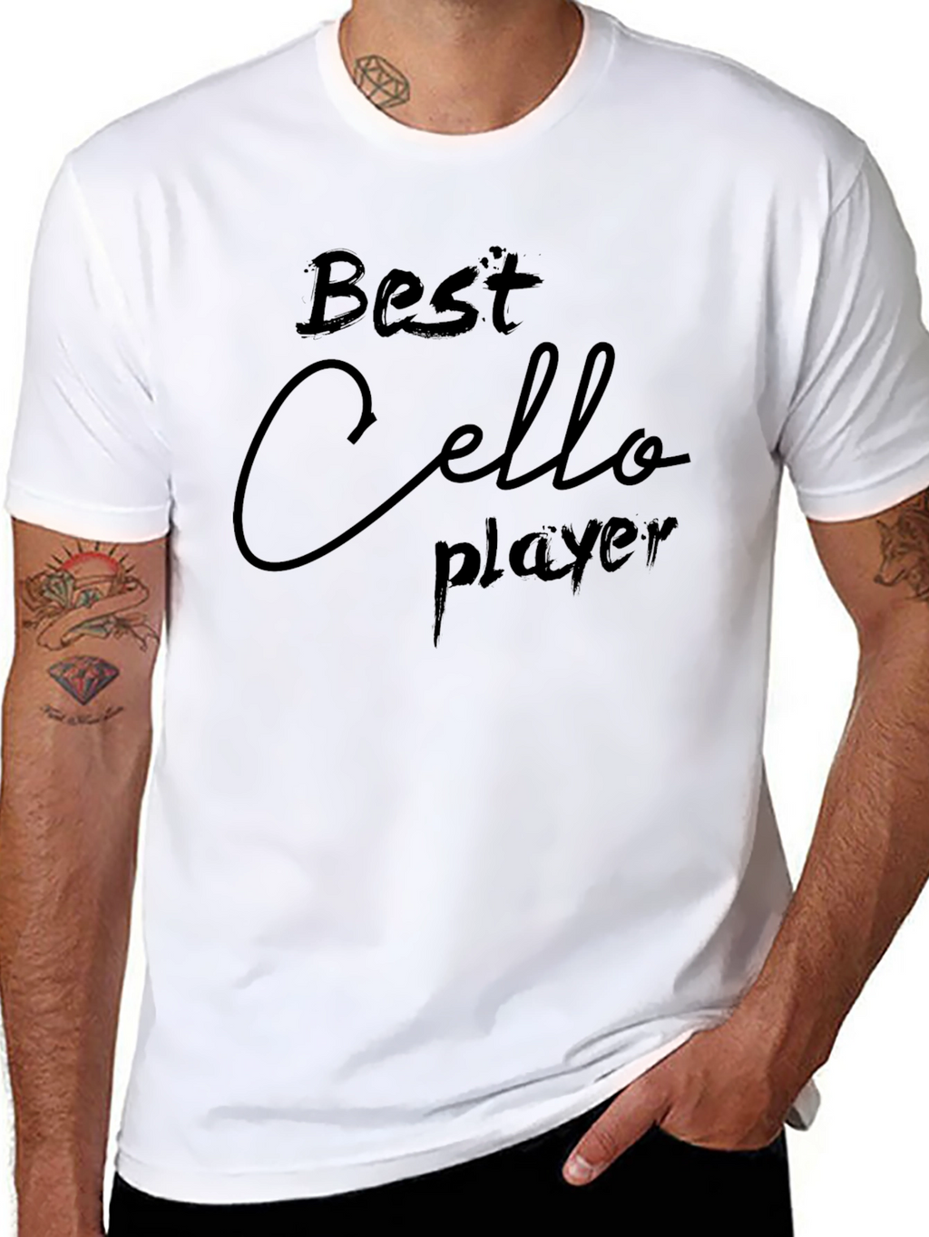 Best Cello Player Graphic Tee - Black