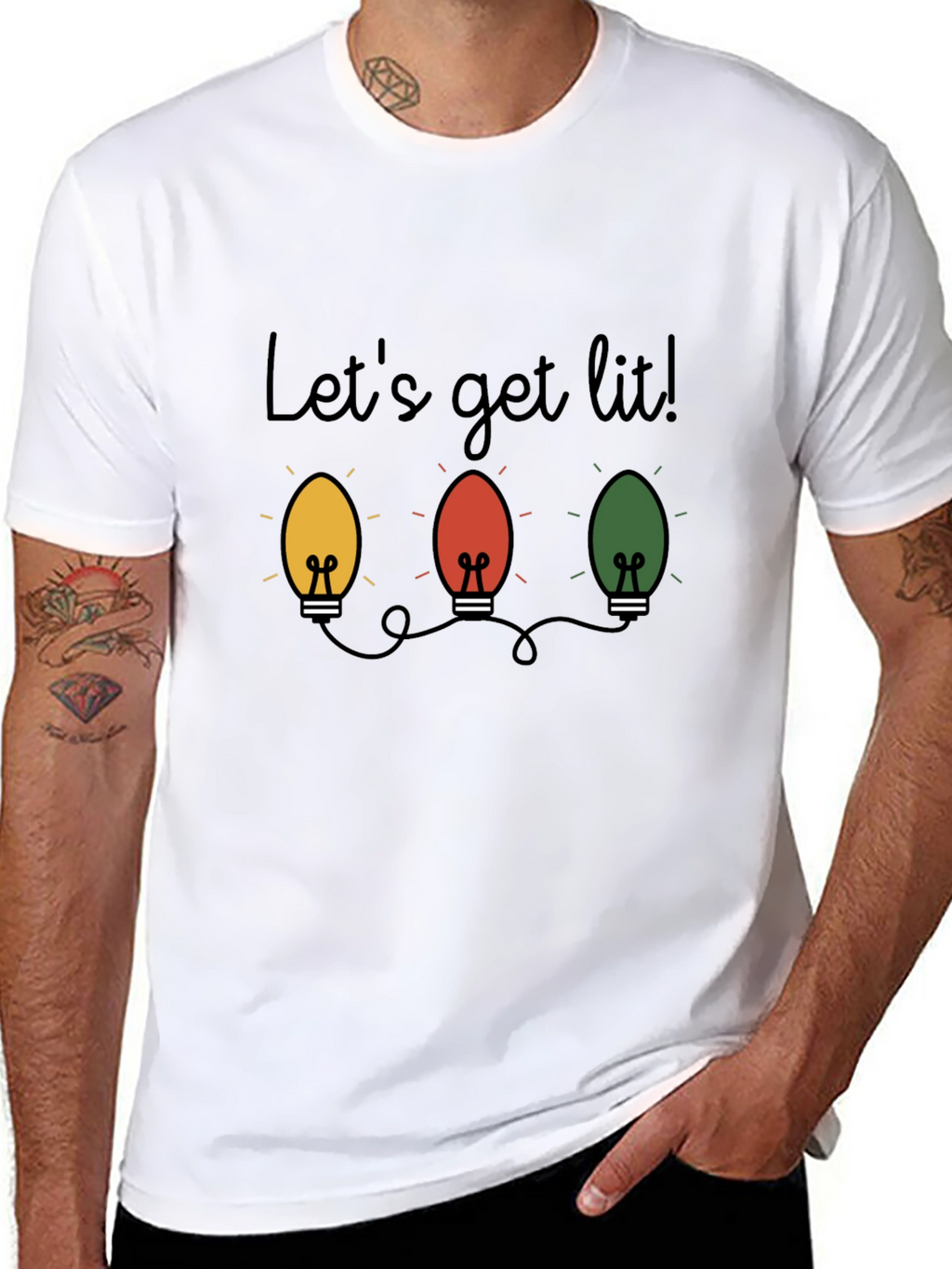 Lets Get Lit Christmas Lights T-Shirt