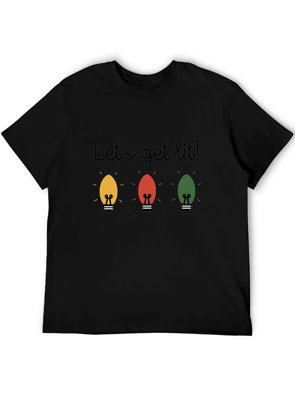 Lets Get Lit Christmas Lights T-Shirt
