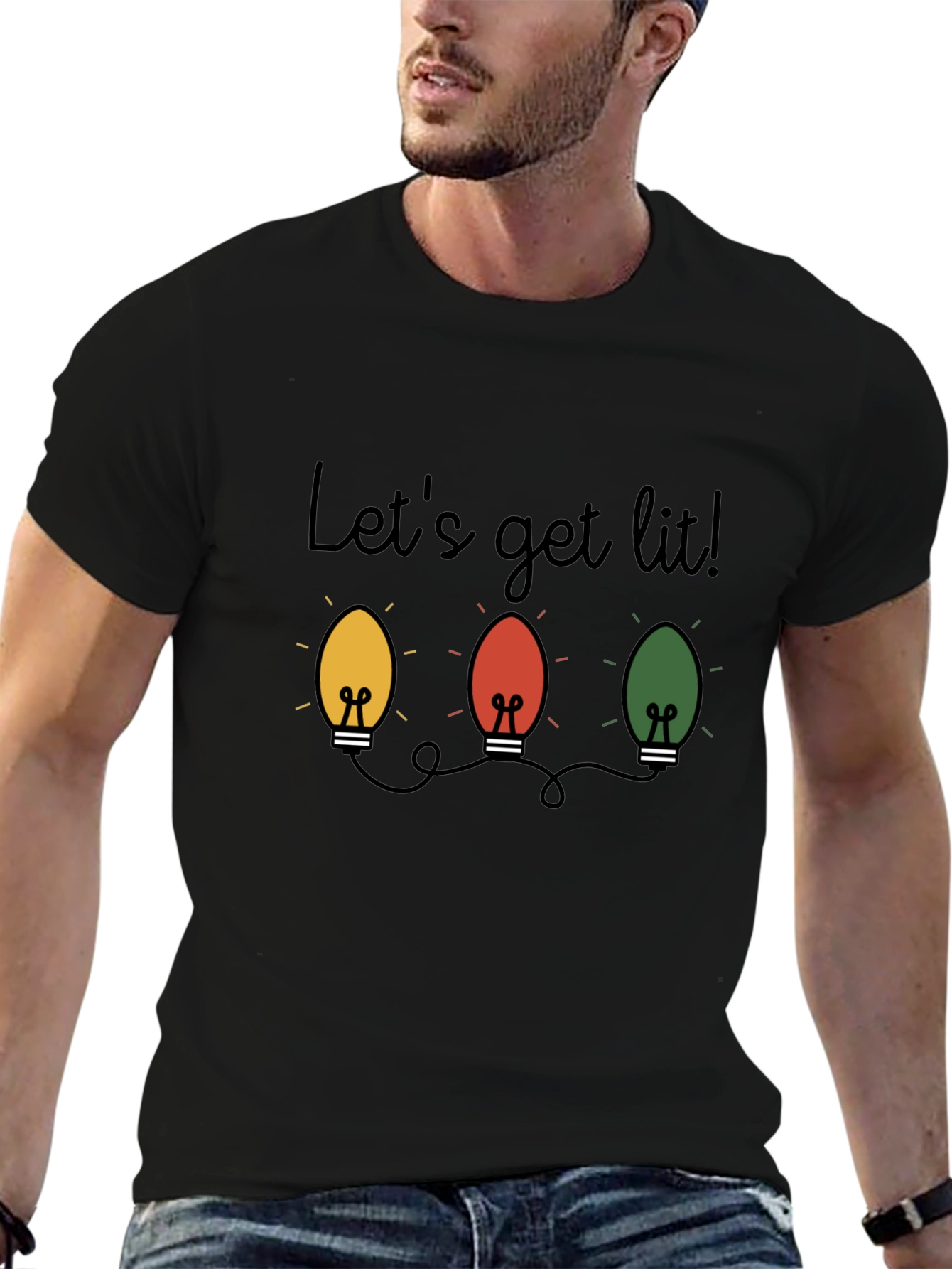 Lets Get Lit Christmas Lights T-Shirt
