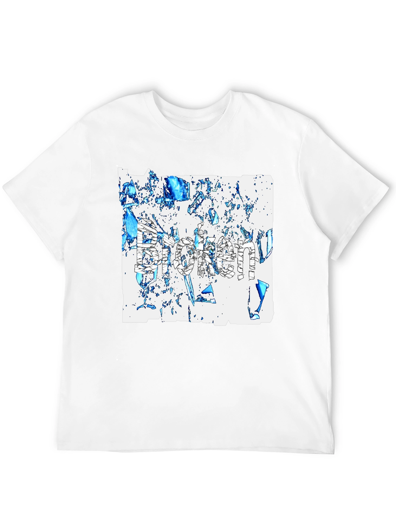Broken T-Shirt - Abstract Design Black Tee