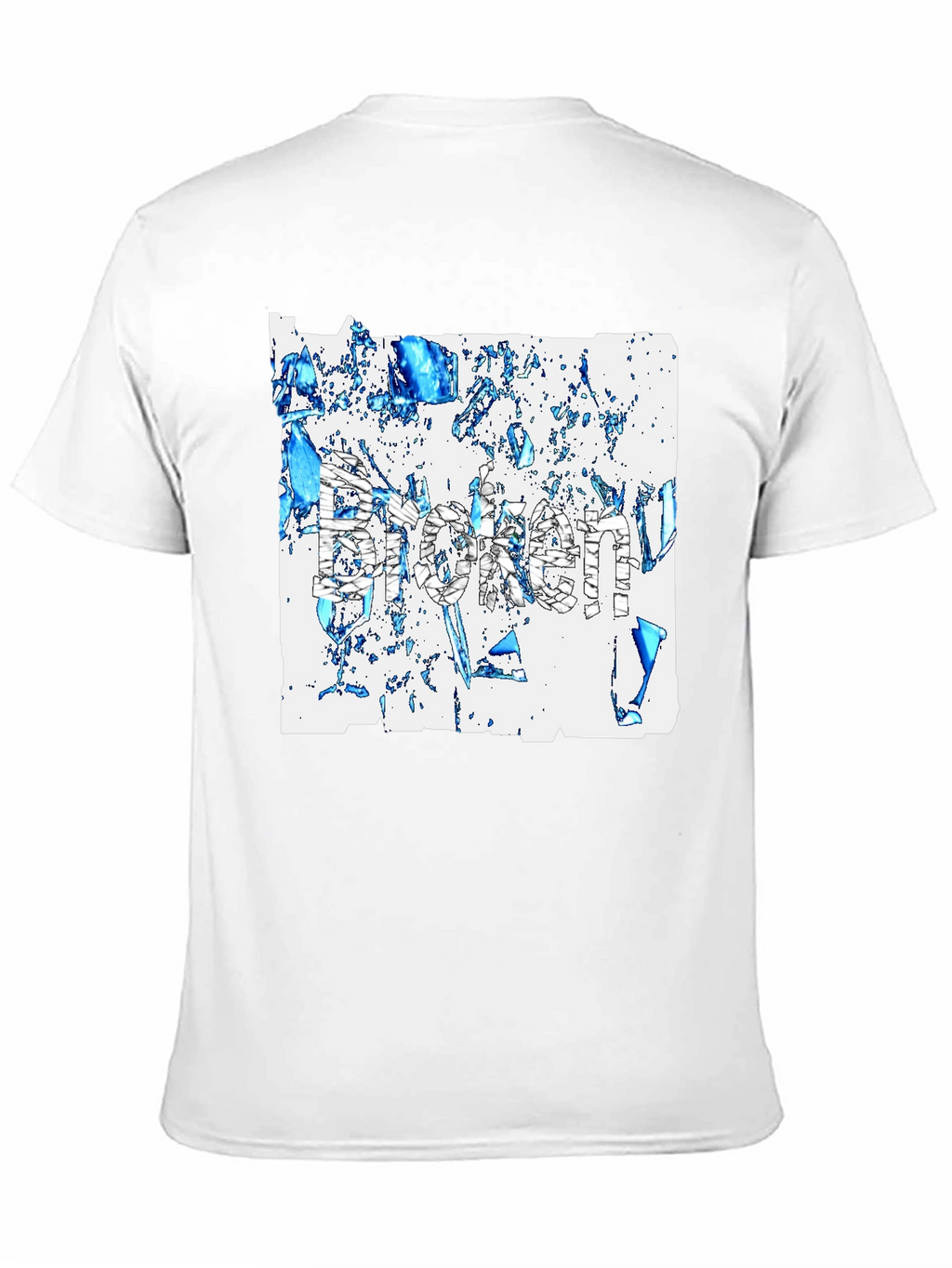 Broken T-Shirt - Abstract Design Black Tee