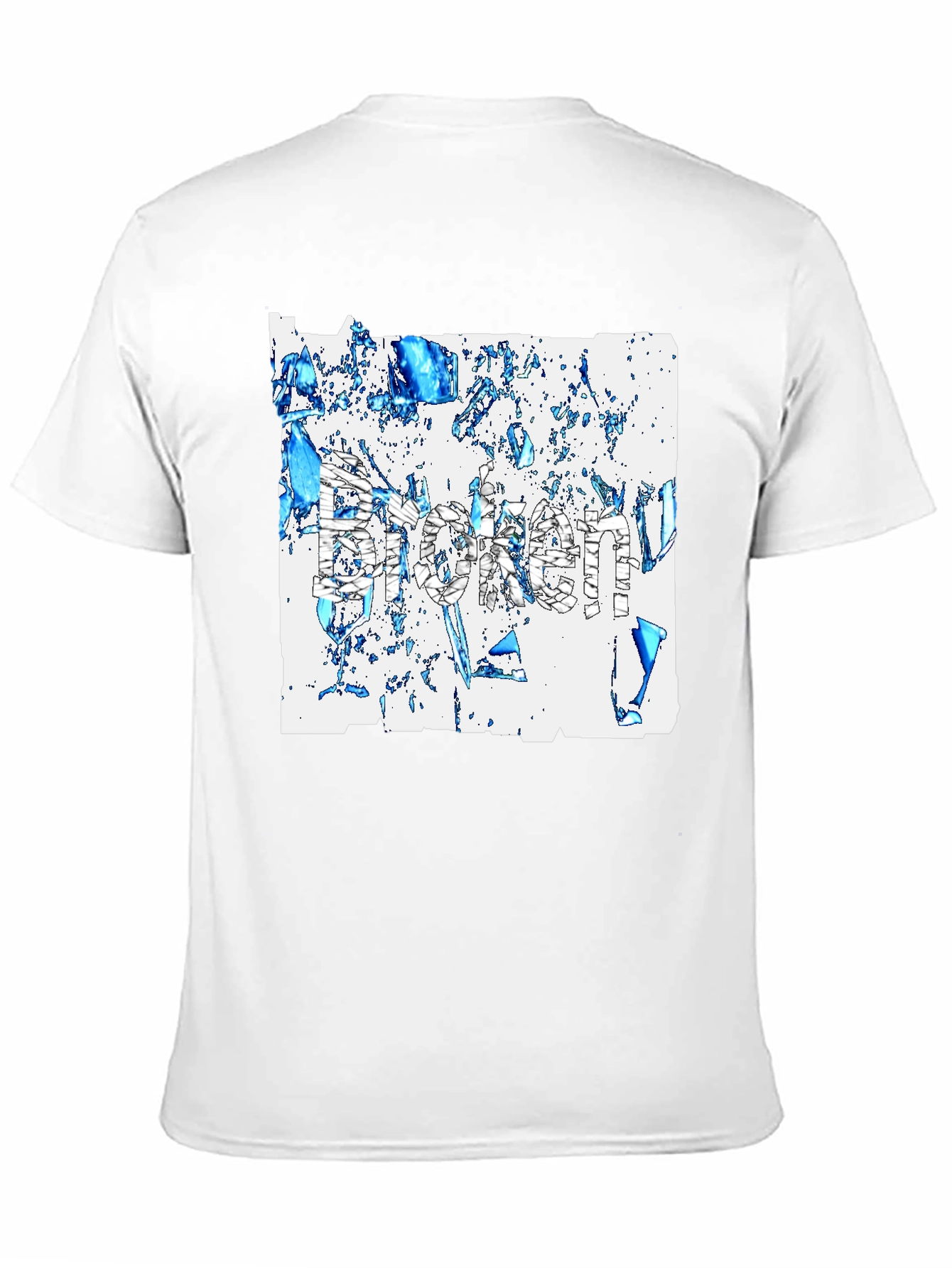 Broken T-Shirt - Abstract Design Black Tee