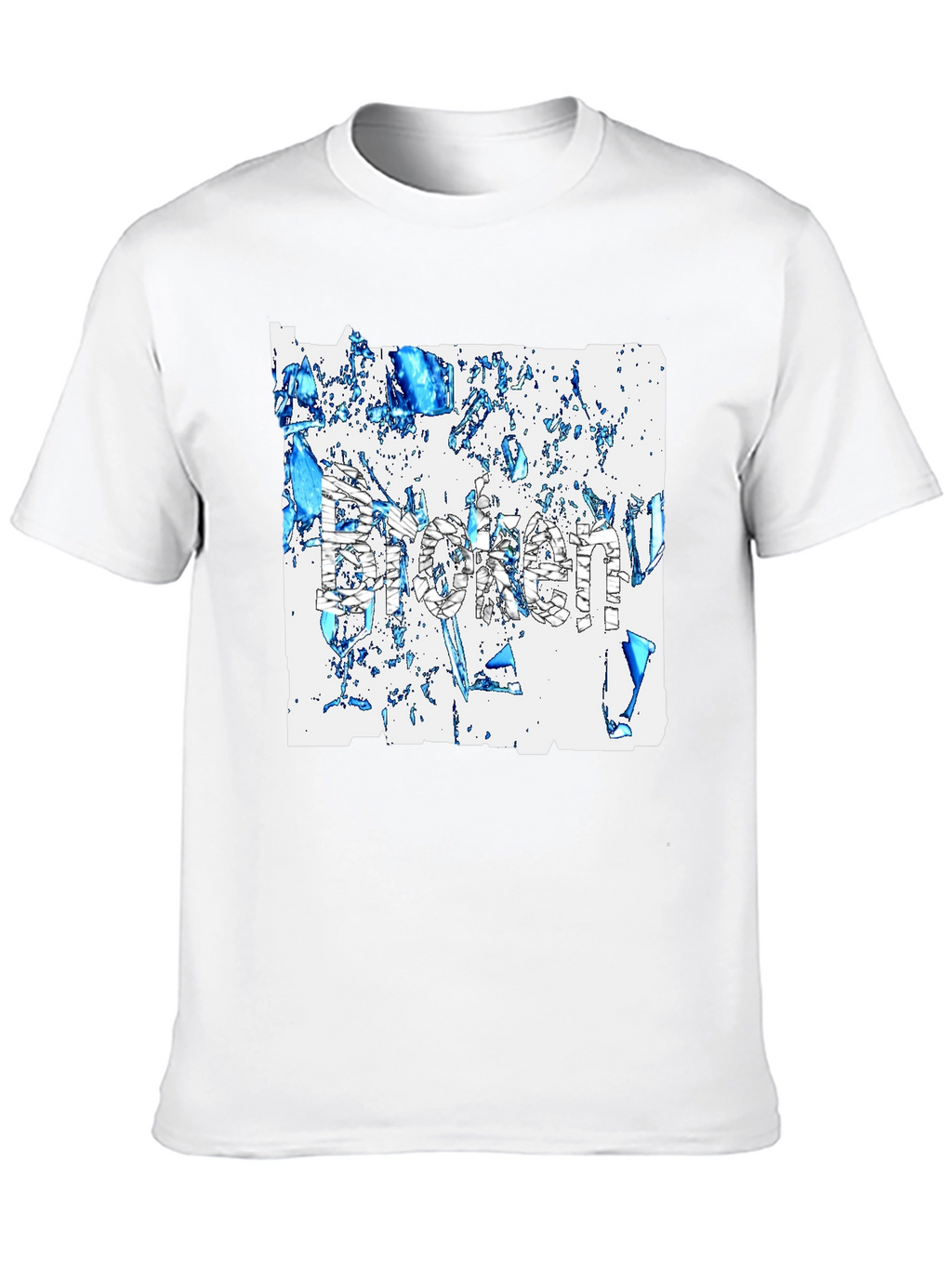 Broken T-Shirt - Abstract Design Black Tee