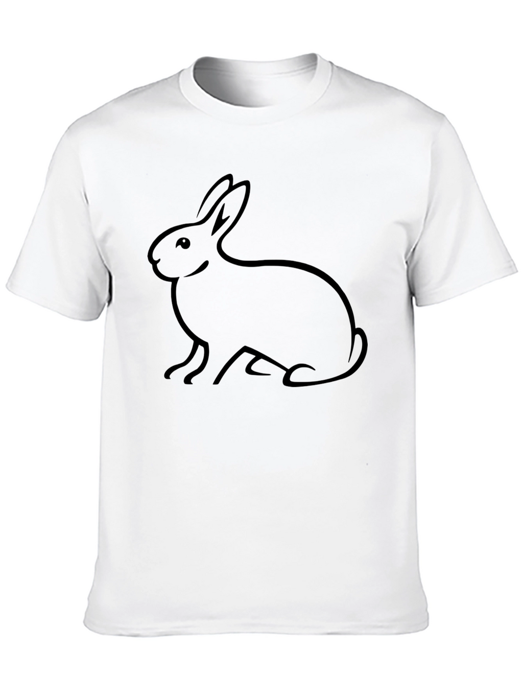 Rabbit Graphic Black T-Shirt - Casual Comfort