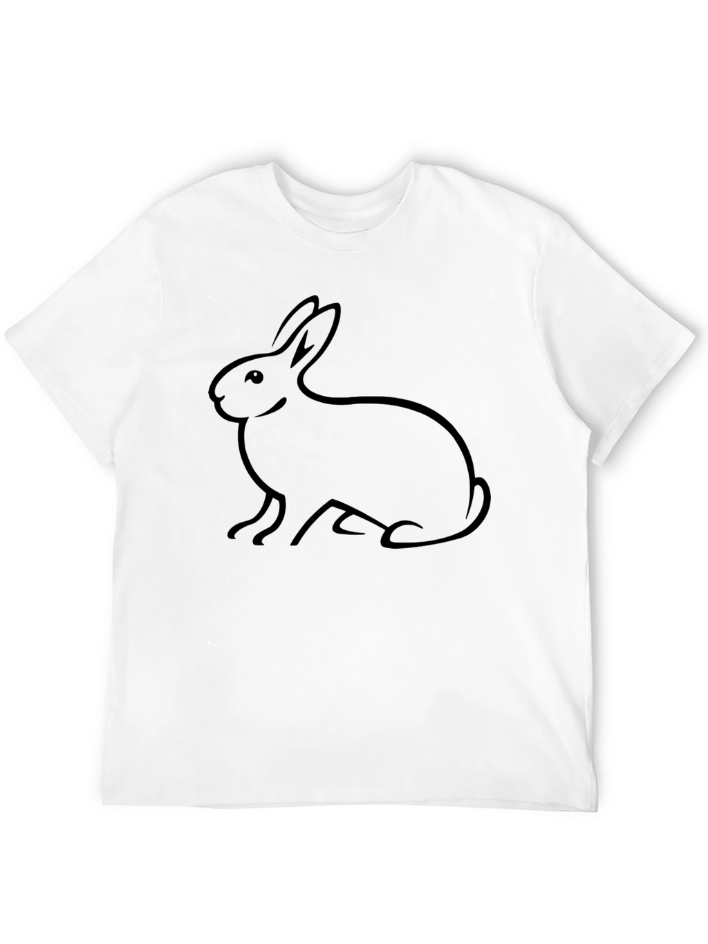 Rabbit Graphic Black T-Shirt - Casual Comfort