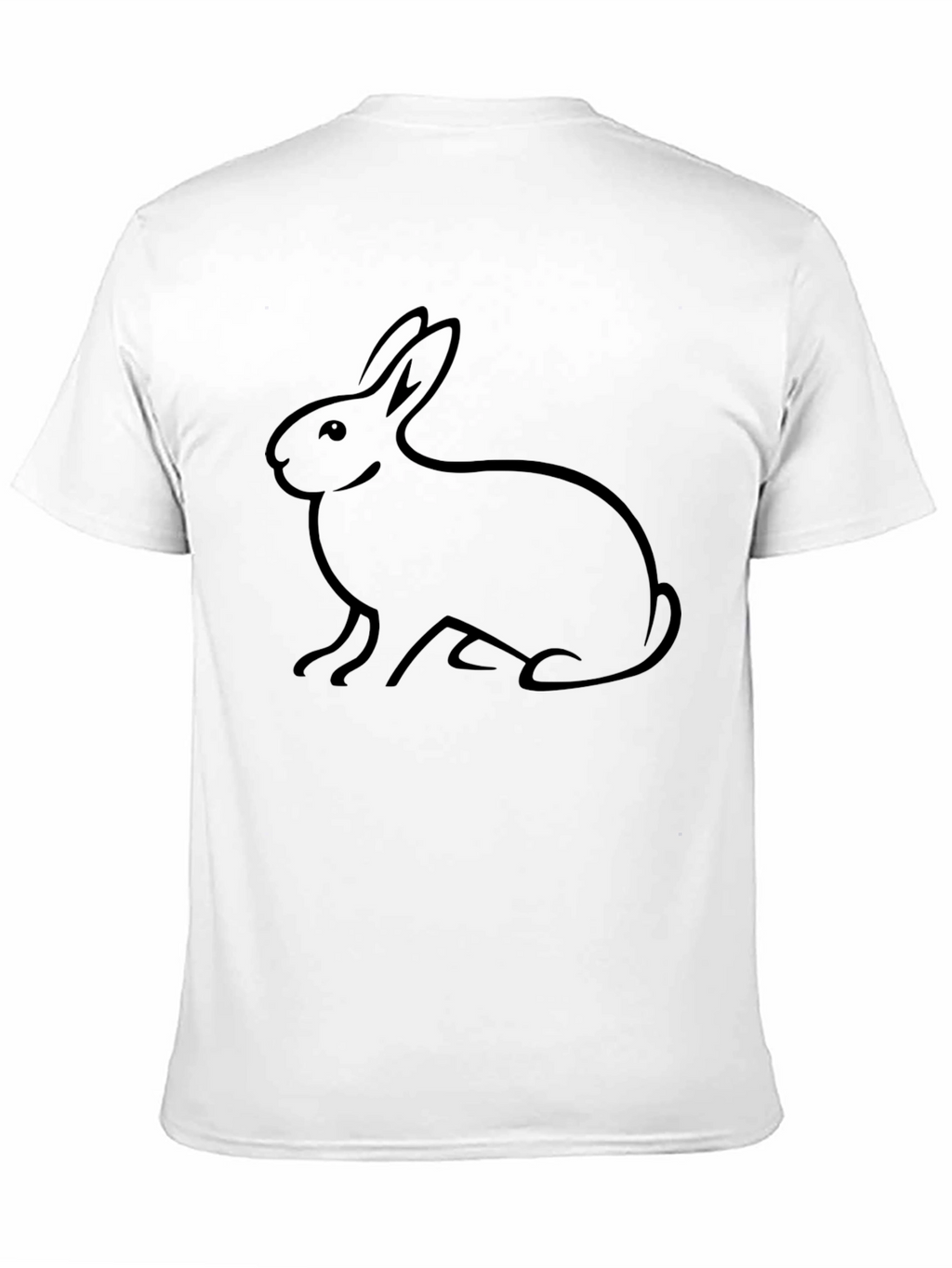 Rabbit Graphic Black T-Shirt - Casual Comfort