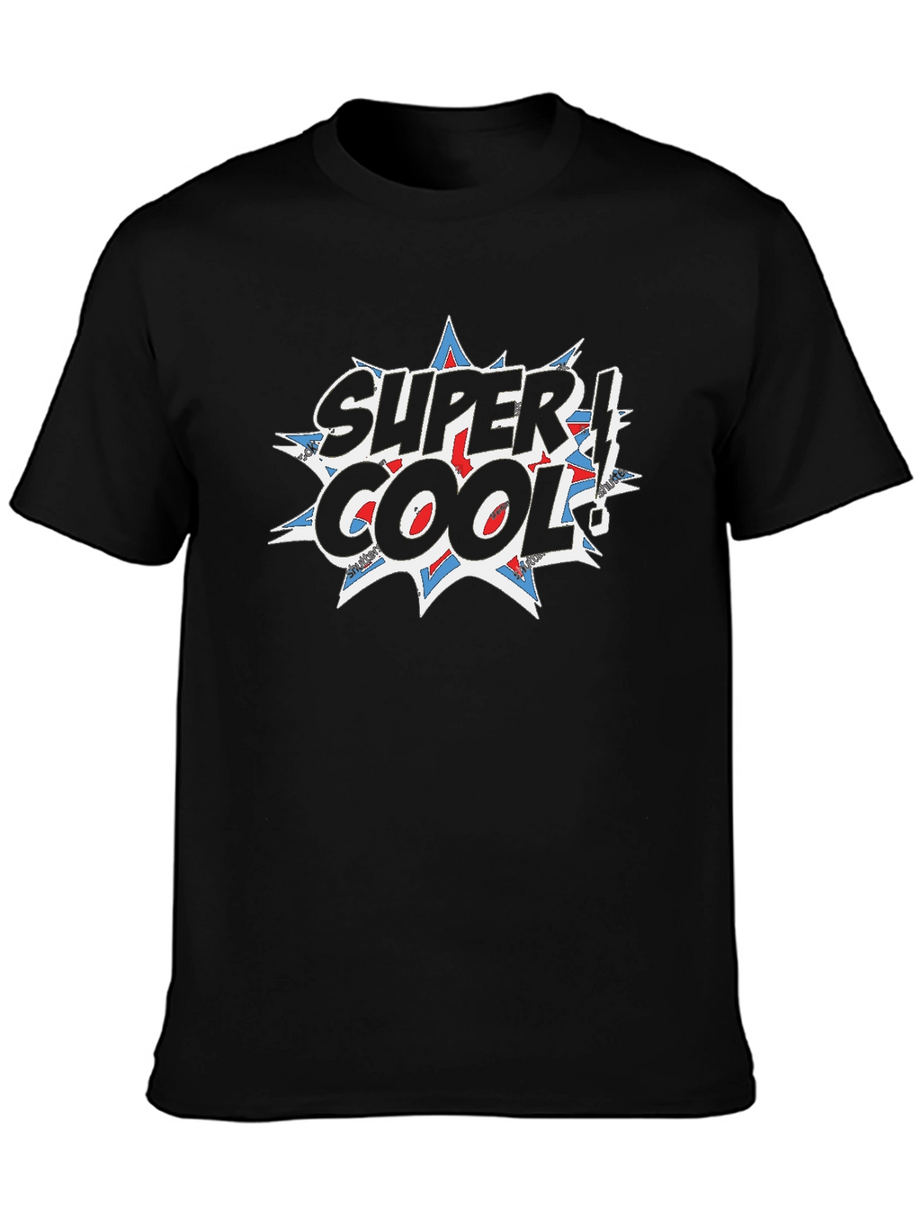Super Cool Graphic Print Black T-Shirt