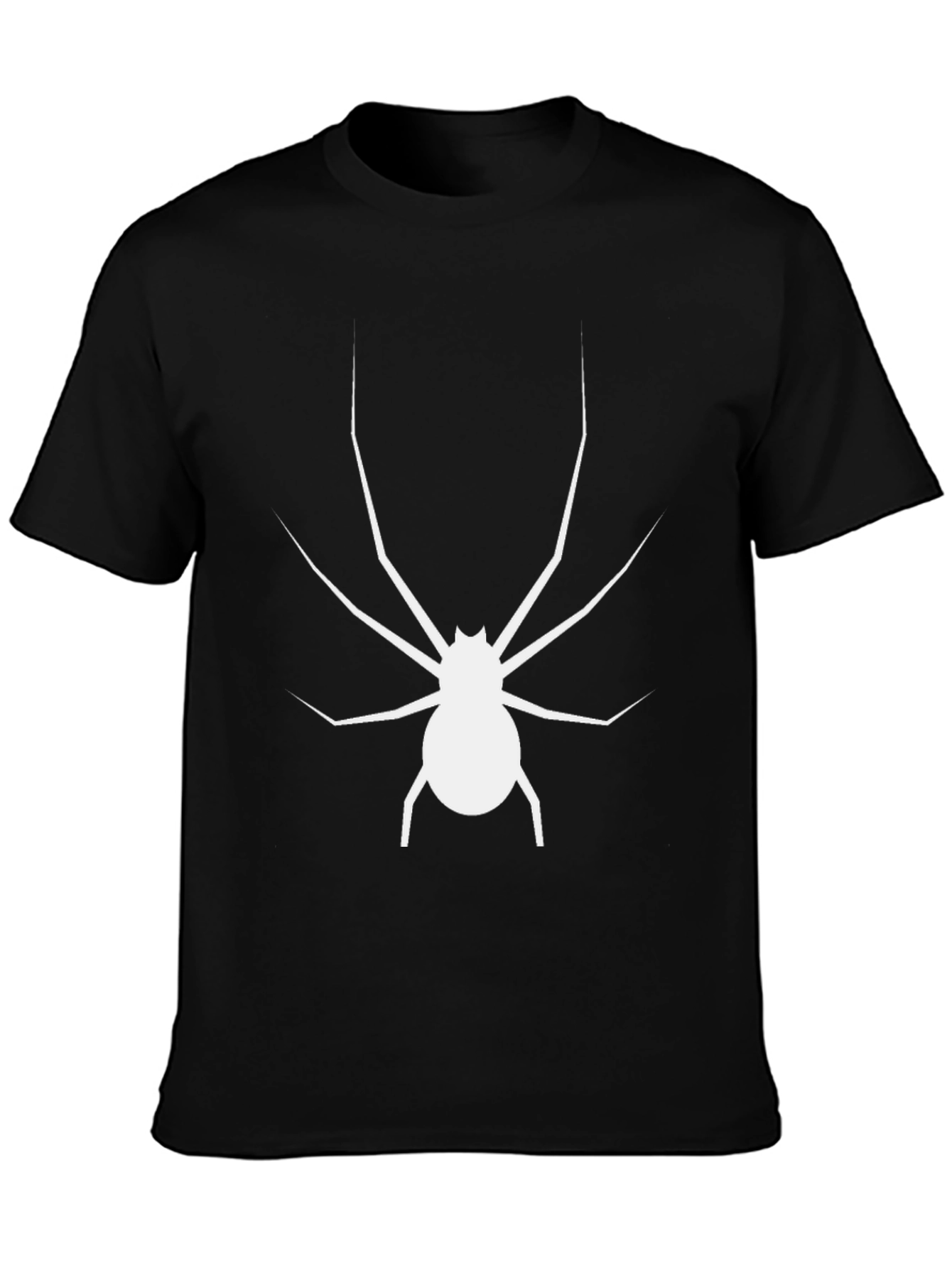 Spider Graphic Tee - Black Cotton T-Shirt