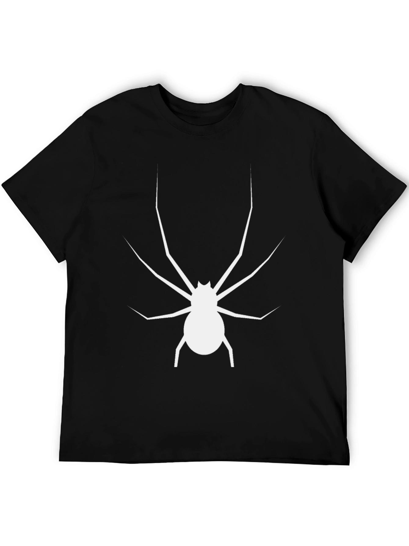 Spider Graphic Tee - Black Cotton T-Shirt