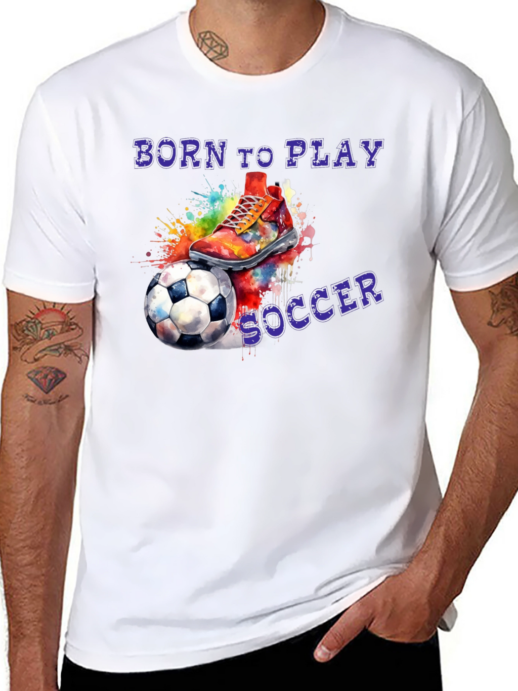 Born To Play Soccer Graphic T-Shirt
