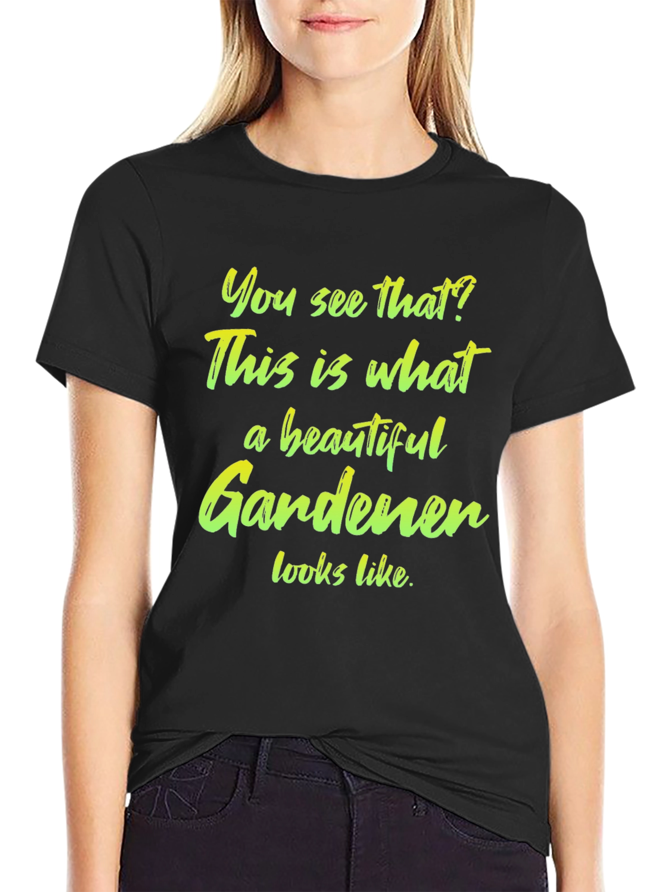 Beautiful Gardener T-Shirt - Black Cotton Tee