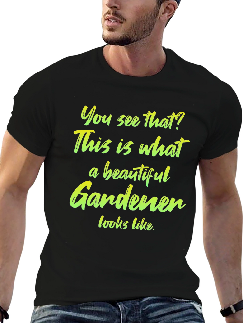 Beautiful Gardener T-Shirt - Black Cotton Tee