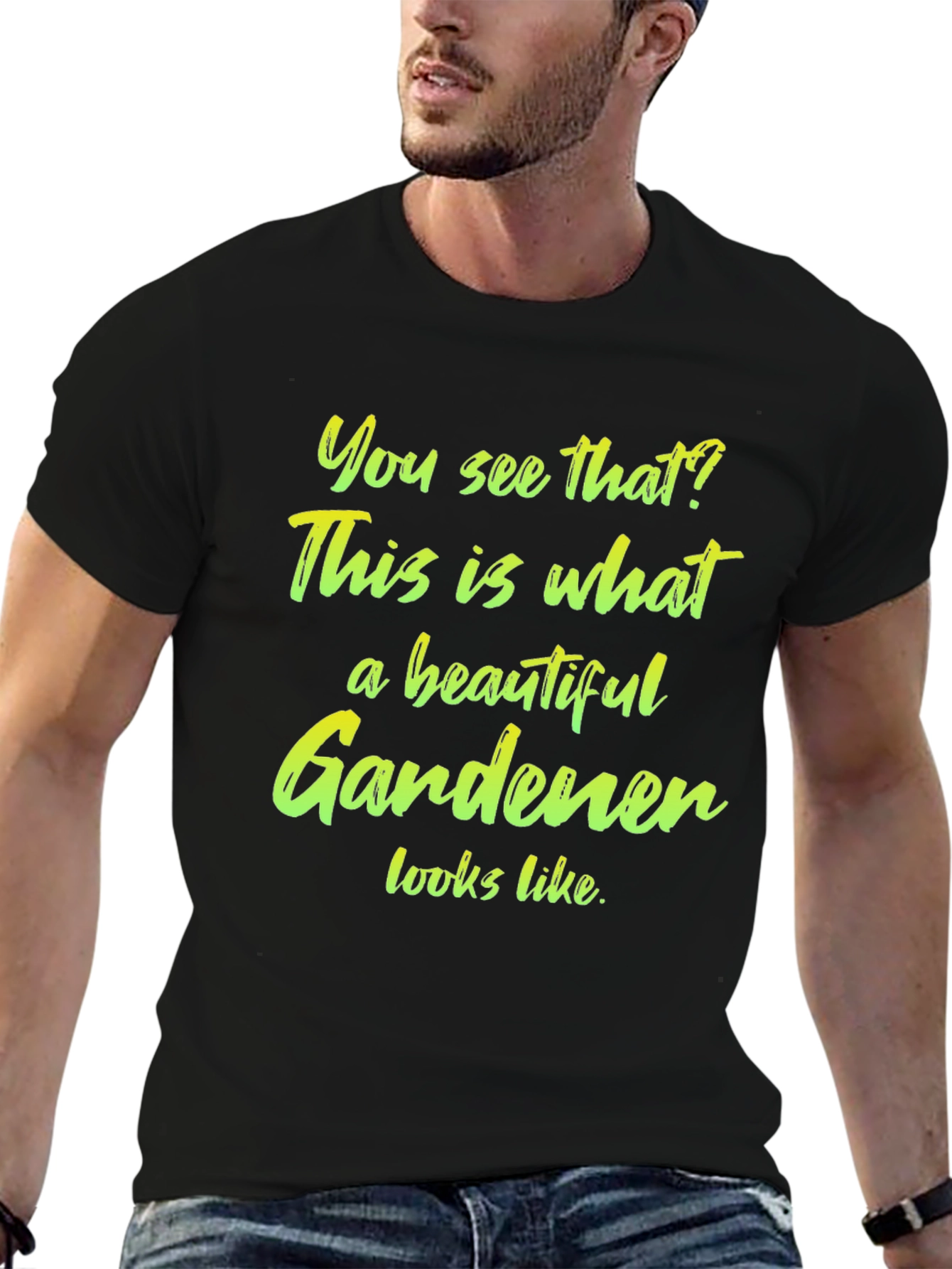 Beautiful Gardener T-Shirt - Black Cotton Tee