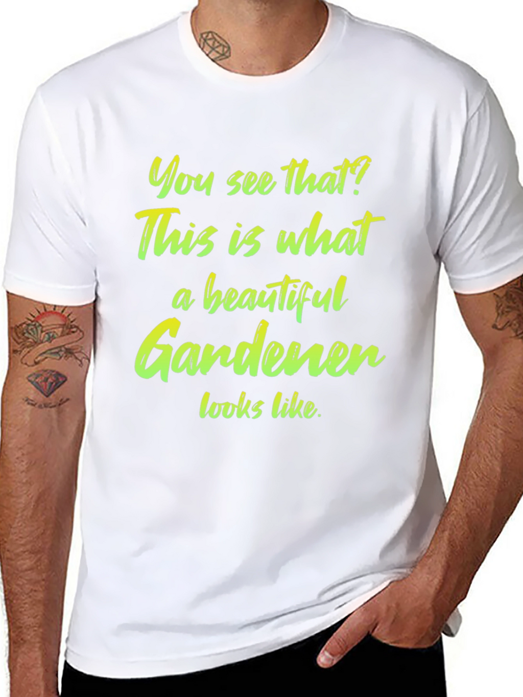 Beautiful Gardener T-Shirt - Black Cotton Tee