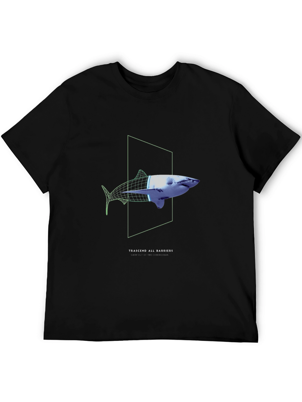 Transcend Barriers Shark Graphic Tee - Black